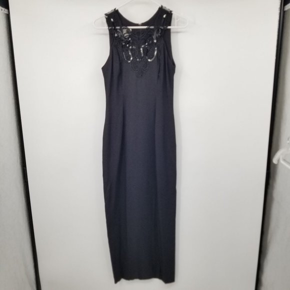 Robe Maxi Jessica McClintock à Bretelles Fines - Taille 4, Rouge, Occasion Très Bon état